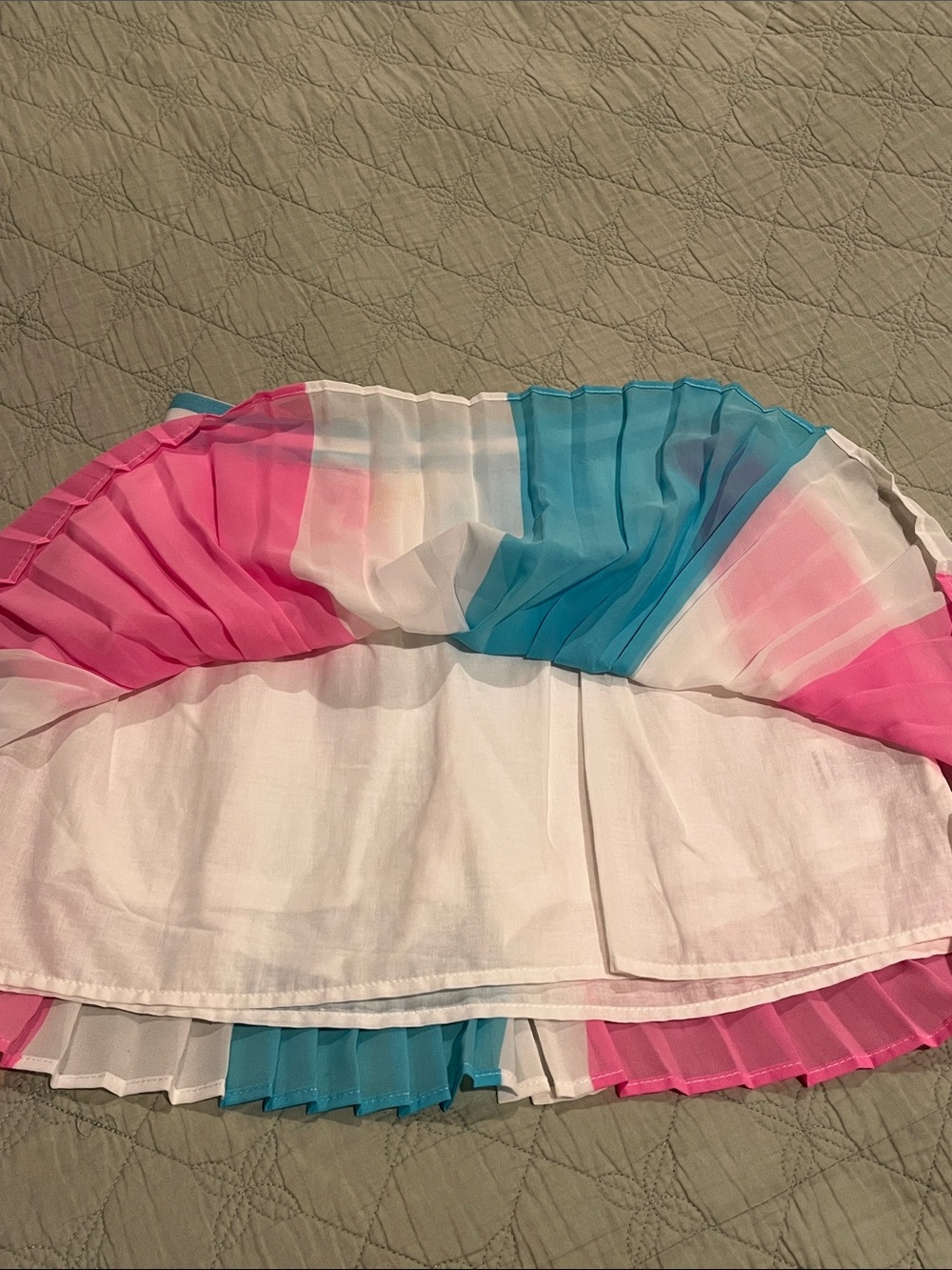 JoJo Siwa Pink, White & Blue Colorblock Pleated Skirt - Picture 5 of 11